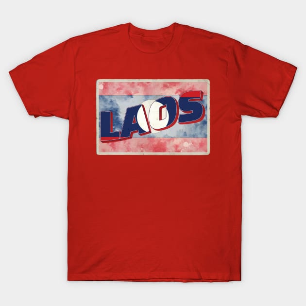 Laos Vintage style retro souvenir T-Shirt by DesignerPropo